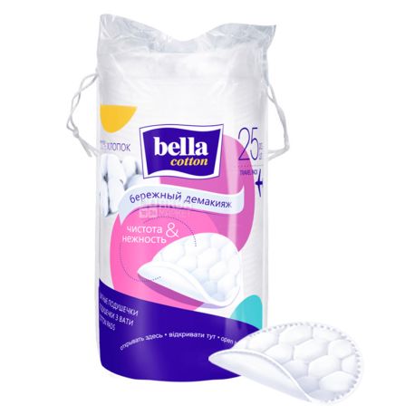Bella, 25 pcs., Cosmetic cotton pads