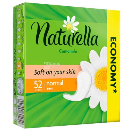 Naturella, Normal Trio Camomile, 52 шт., Прокладки ежедневные