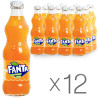 Fanta, Апельсин, Упаковка 12 шт. по 0,25 л, Фанта, Вода солодка, з натуральним соком, скло