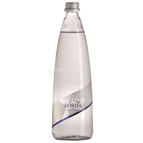 Norda, 0.75 L, Mineral water, Still, Glass, glass