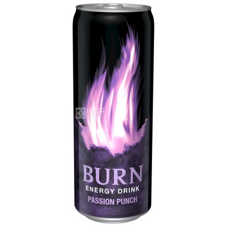 Burn Passion Punch, упаковка 6 шт. по 0,25 л, Напиток энергетический Бёрн Пэшн Панч