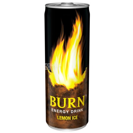 Burn Lemon Ice, упаковка 6 шт. по 0,25 л, Напій енергетичний Берн Лимон Айс
