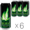 Burn Apple Kiwi, упаковка 6 шт. по 0,25 л, Напиток энергетический Берн Яблоко-Киви
