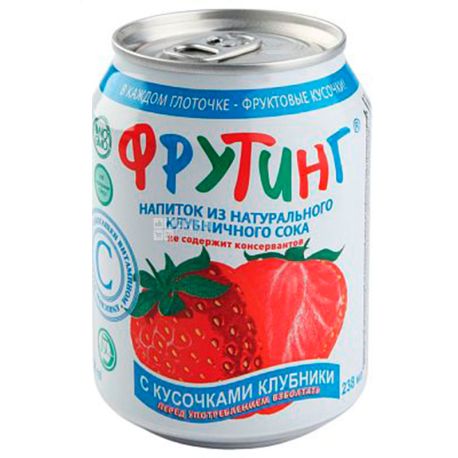 Fruiting Strawberry, 238 ml, Drink from natural strawberry juice, w / w