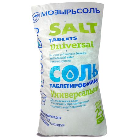 Соль Таблетированная 25 кг Мозырьсоль (Соль в таблетках) Мешок