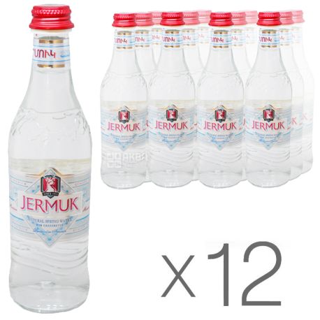 Джермук, 0,5 л, Упаковка 12 шт., Вода минеральная негазированная, стекло