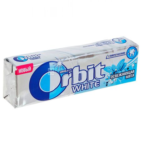 Orbit, 14 g, Chewing gum, Snow-white refreshing mint