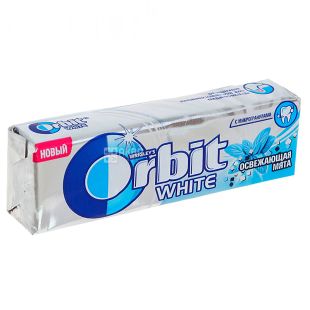Orbit White, 14 г, Орбит, Жевательная резинка, освежающая мята, с микрогранулами