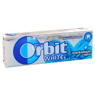 Оrbit White, 14 г, Орбіт, Жувальна гумка, освіжаюча м'ята, з мікрогранулами