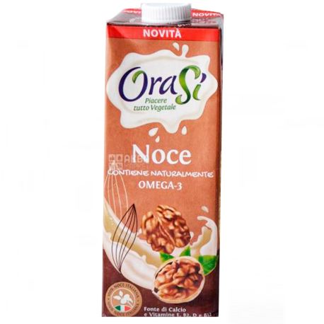OraSi, Walnut Noce, 1 л, ОраСи, Соевый напиток с грецким орехом и Омега-3