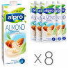 Alpro, Almond Original, Упаковка 8 шт. по 1 л, Алпро, Мигдалеве молоко, оригінальне, вітамінізоване