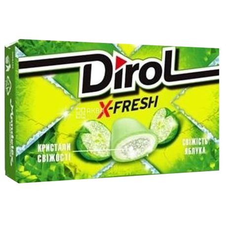 Dirol X Fresh, 18 г, Жевательная резинка, Свежесть яблока