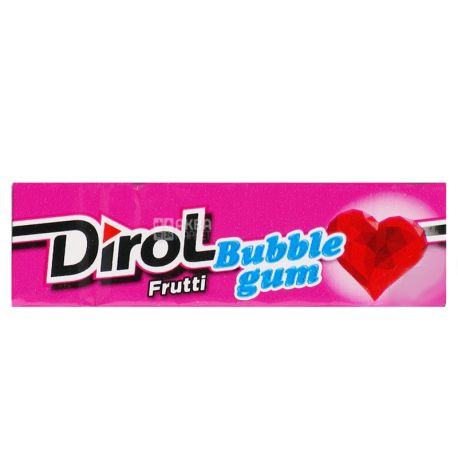 Dirol Bubble Gum Frutti, 14 г, Жевательная резинка, Фруктовая