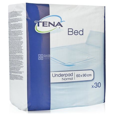 Tena, Bed Normal, 30 шт., Одноразові пелюшки, 60х90 см