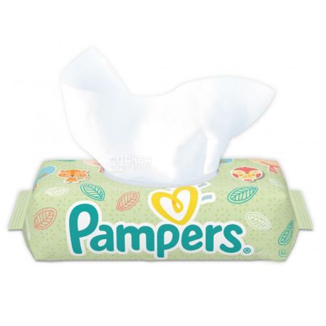 Pampers, 64 шт., Дитячі вологі серветки, Clean & Play