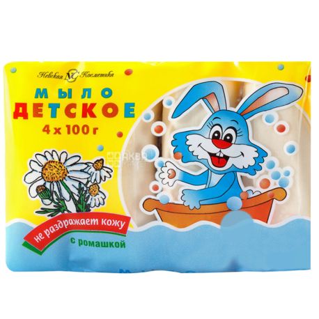 Nevskaya Cosmetics, 4pcs. on 100 g, Soap children's, With a camomile, m / at