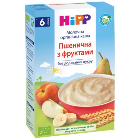 HiPP, 250 g, Organic Milk Porridge, Wheaten with Fruit
