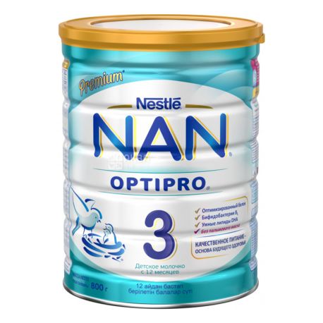 Nestle, 800 г, Суха молочна суміш, Nan 3