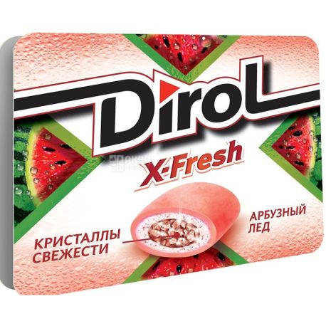 Dirol X-Fresh, Упаковка 16 шт. по 18 г, Жувальна гумка, Свіжість кавуна