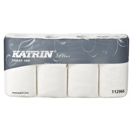 Katrin Plus, 8 рул., Туалетная бумага Катрин Плюс, 2-х слойная
