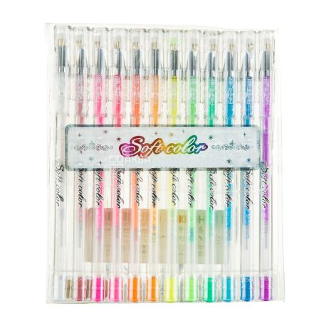 AIHAO, 12 pcs. in pack, Set of gel color neon pens