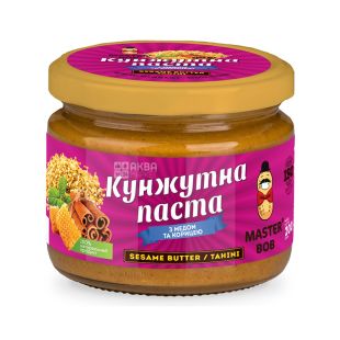 Master Bob, 200 г, Кунжутная паста, С медом и корицей