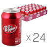 Dr Pepper, Упаковка 24 шт. по 0,33 л, Доктор Пеппер, Вода солодка, ж/б