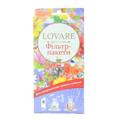 Lovare, 50 шт., Фильтр-пакеты для чая