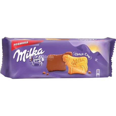 Milka, 200 г, Печиво, Глазіроване в шоколаді