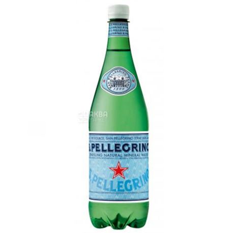 San Pellegrin, 1 L, Mineral water, Carbonated, PET, PAT
