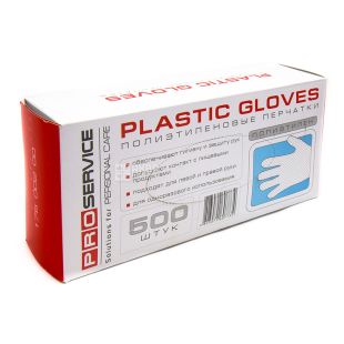 PROservice Professional, 500 шт., Размер L, Перчатки полиэтиленовые, одноразовые, прозрачные