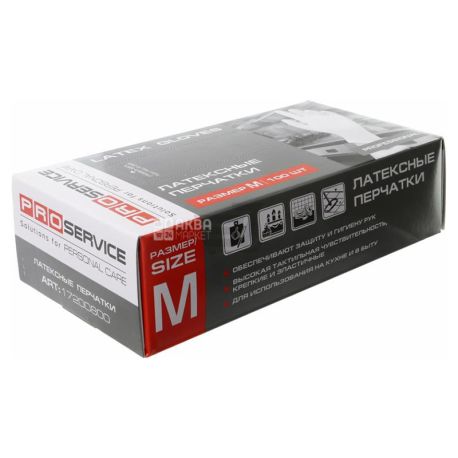 PROservice, Professional, 100 шт., Перчатки виниловые, Размер M