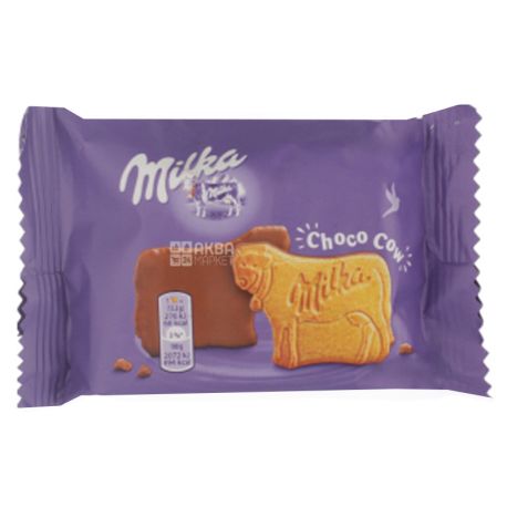 Milka, 40 г, Печиво глазуроване в шоколаді