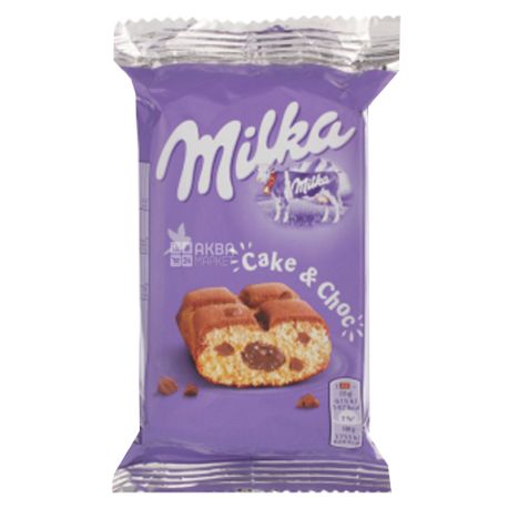 Milka, 35 г, Печенье, Бисквит с шоколадом