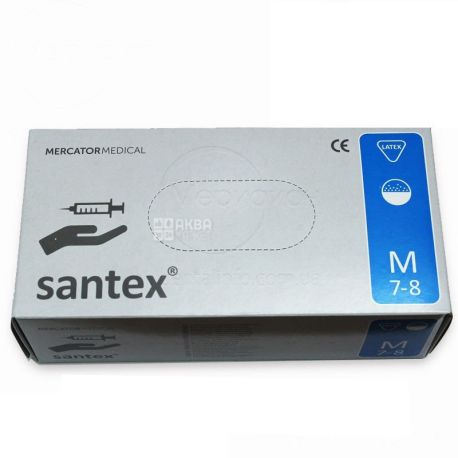 Mercator Medical, 100 шт., Перчатки нестерильные, латексные, припудренные, размер M