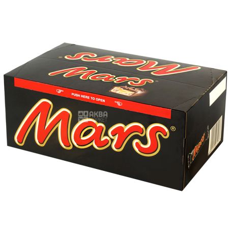 Mars, 51 г, упаковка 40 шт., Шоколадний батончик, Марс