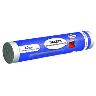 Ваш бюджет, 40 шт., Пакети для заморозки, 20х25 см 