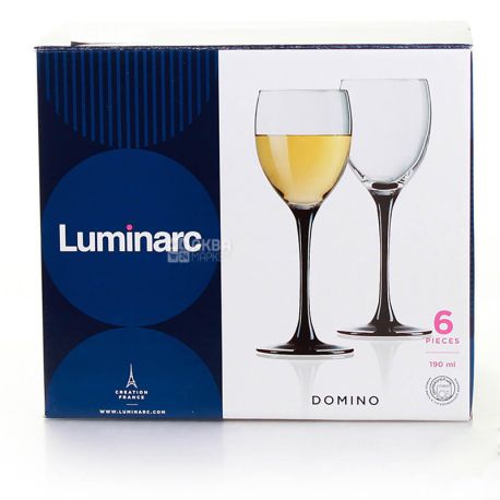 Luminarc Domino, 6 шт. упаковка, 190мл, Набор бокалов для вина