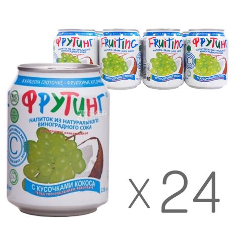 Fruiting, Packing 24 pcs. on 0.238 l, Drink from grape juice, can