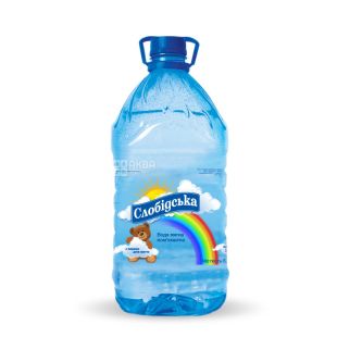 Cлобiдська, Вода негазированная, Детская, 6 л, ПЭТ