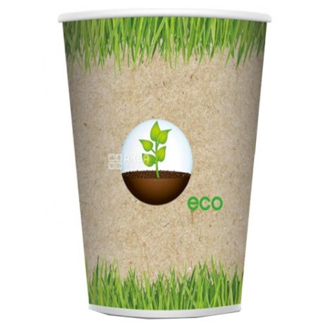 Eco Glass paper with a pattern of 400 ml, 50 pcs, 15 packs, D92