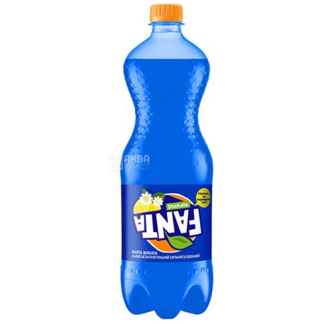 Fanta, Shokata, 1 л, Фанта Шоката, Лимон-Бузина, Вода сладкая, с натуральным соком, ПЭТ
