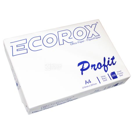 Ecorox Profit, 500 л., папір А4, клас B+, 75г/м2