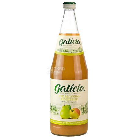 Galicia, Яблочно-грушевый, 1л, Галиция, Сок натуральный, без добавления сахара