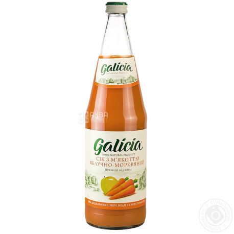 Galicia apple-carrot juice with pulp 1 l glass