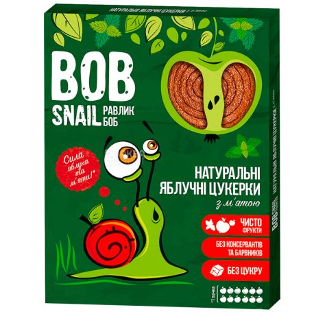 Bob Snail, 120г, Пастила, Яблоко-мята, Картонная коробка