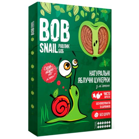 Bob Snail, 120г, Пастила, Яблоко-мята, Картонная коробка