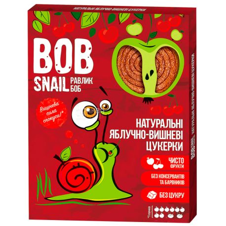 Bob Snail, 120g, Pastila, Apple-cherry, Cardboard box