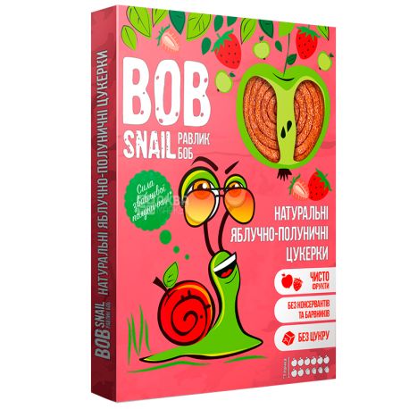 Bob Snail, 120г, Пастила, Яблучно-клубничная, Картонная коробка