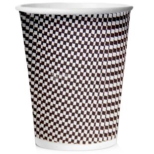 Меланж Стакан бумажный гофрированный 250 мл, 25 шт, D80